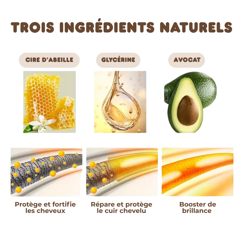 2x Barra de cera para el cabello antiencrespamiento - Cepillos y peines GRATIS