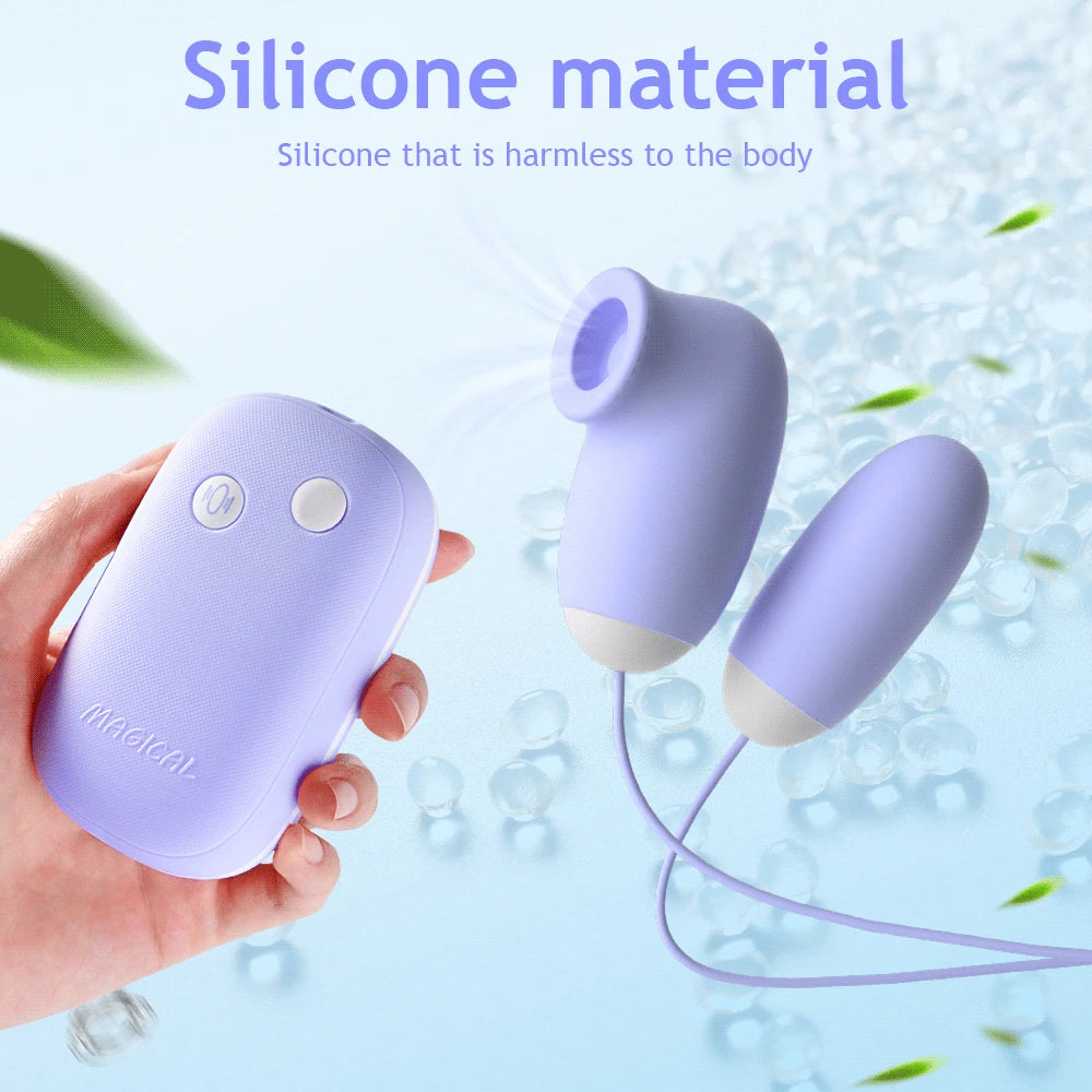 Stimulateur 2 en 1 pour tétons et clitoris - Succions & vibrations