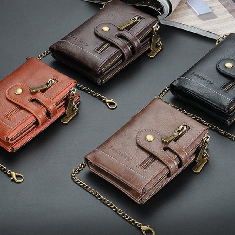 Portefeuille à chaîne Anti Vol et Anti RFID