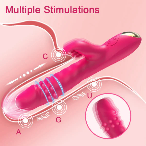Vibromasseur Stimulation de Poussée Perlée