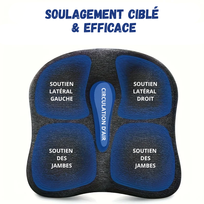 Coussin 3D à Mémoire de Forme – Soulage Dos & Coccyx