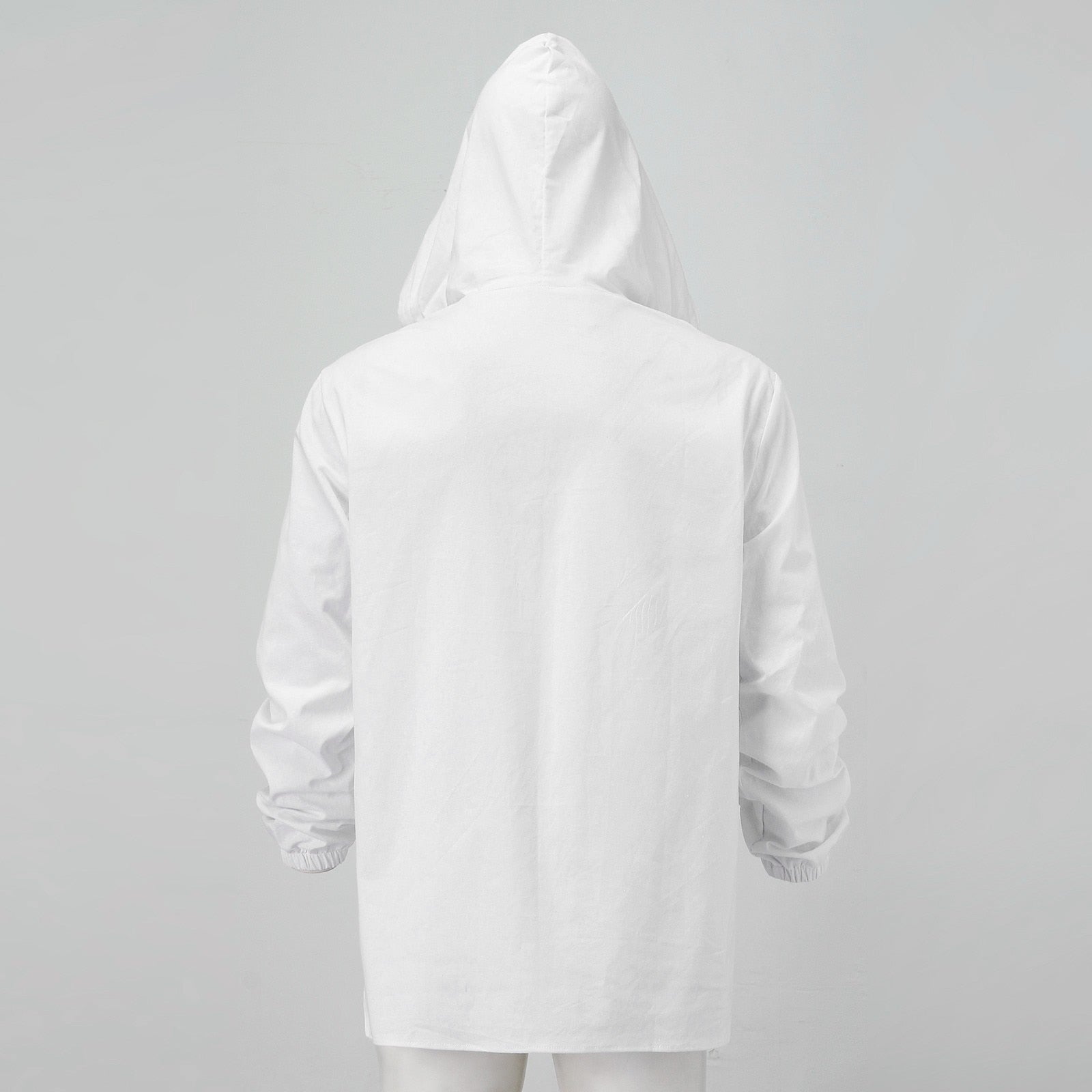 T-Shirt à Manches Longues et à Capuche en Lin