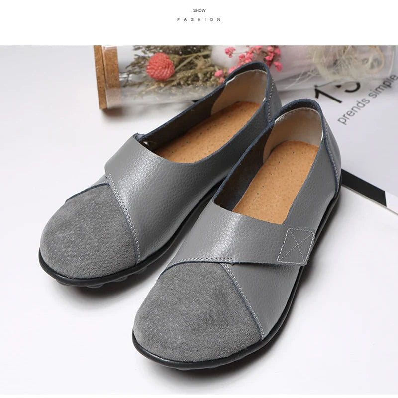 Mocassins orthopédiques en cuir pour femme