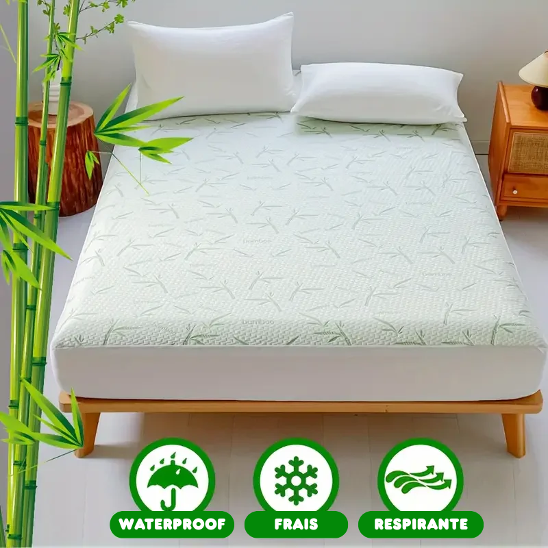 Housse de Matelas Bambou Imperméable et Rafraîchissante