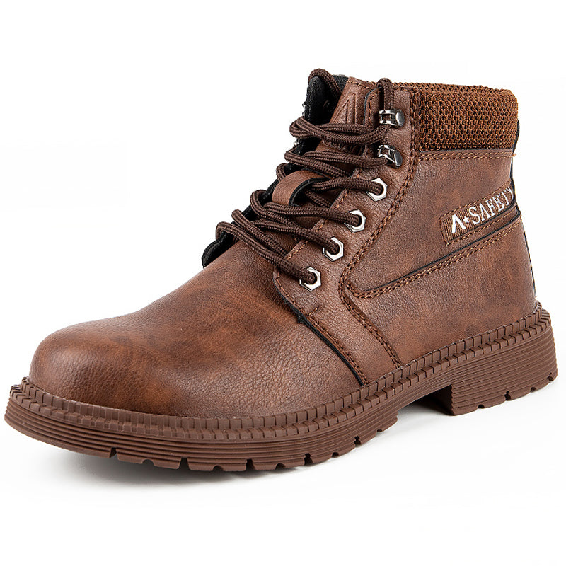 Bottes Rangers à lacets embout renforcé en Cuir
