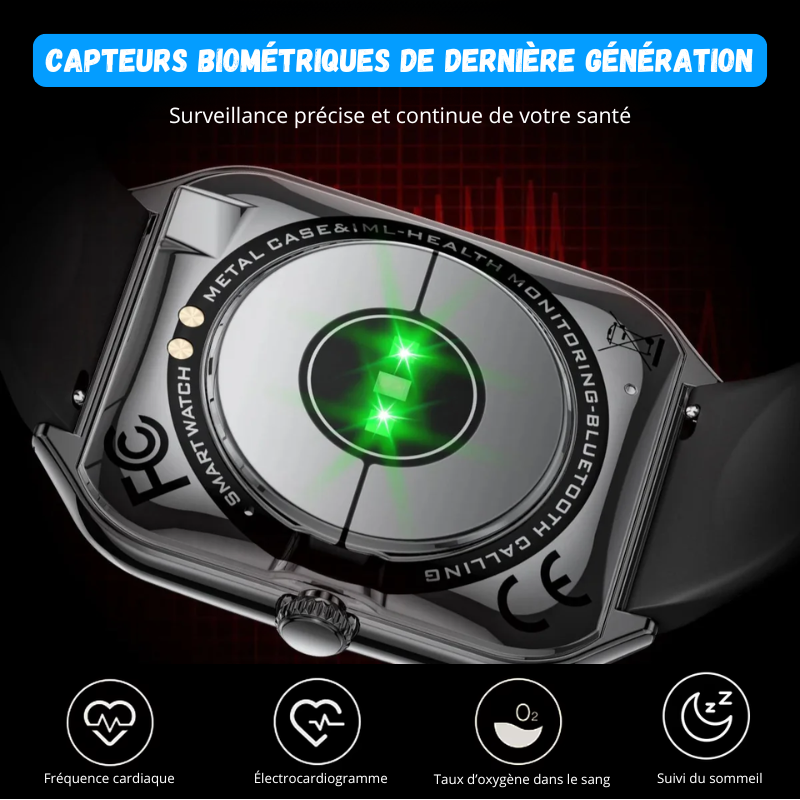 Montre Connectée Ultra Fine - Écran AMOLED HD 1.96" + 1 Bracelet OFFERT