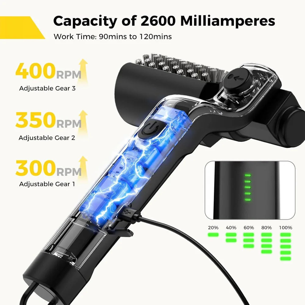 Brosse Électrique de Nettoyage 2 en 1 Grilles BBQ - Rechargeable