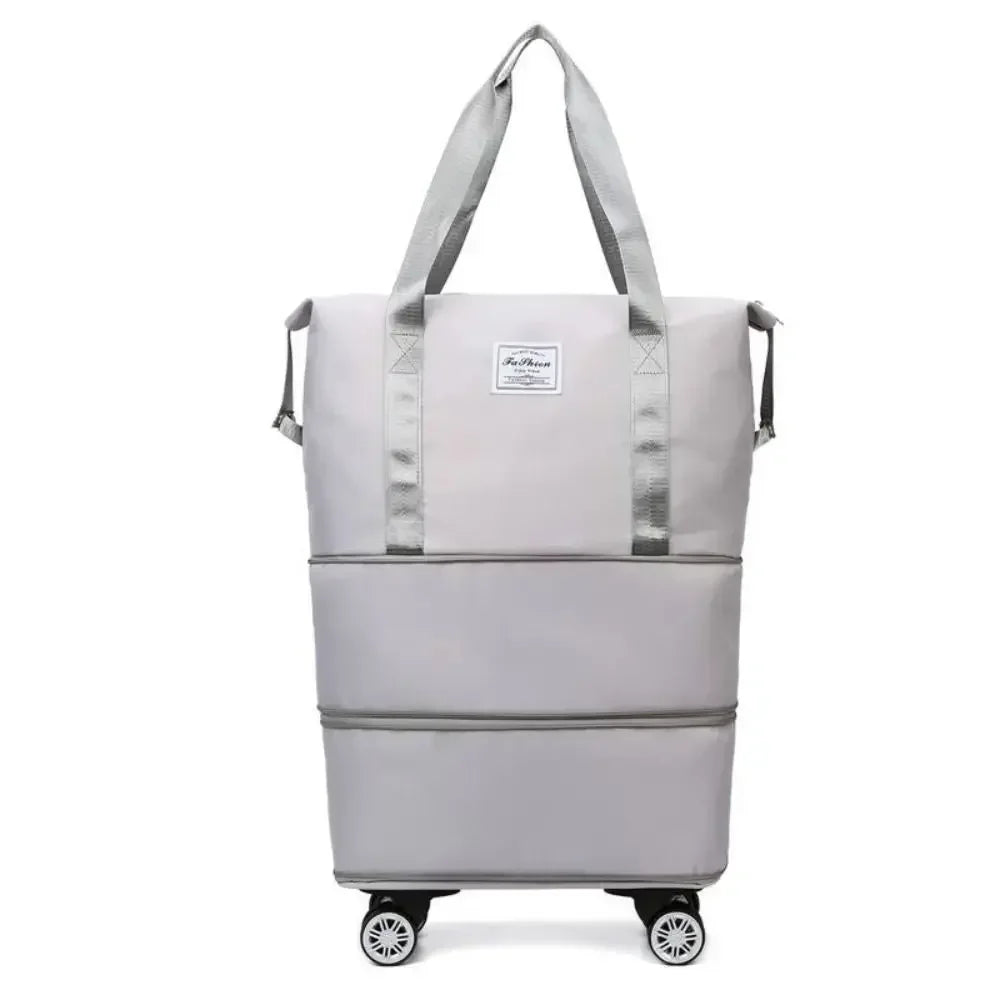 Sac de Voyage Extensible à Roulettes Amovibles – Grande Capacité, Compartiment Sec/Humide, Bagage Léger & Multifonctions
