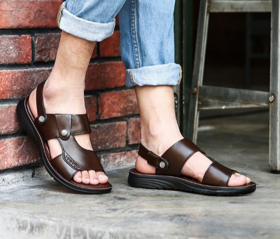 Sandales Hommes Cuir Véritable