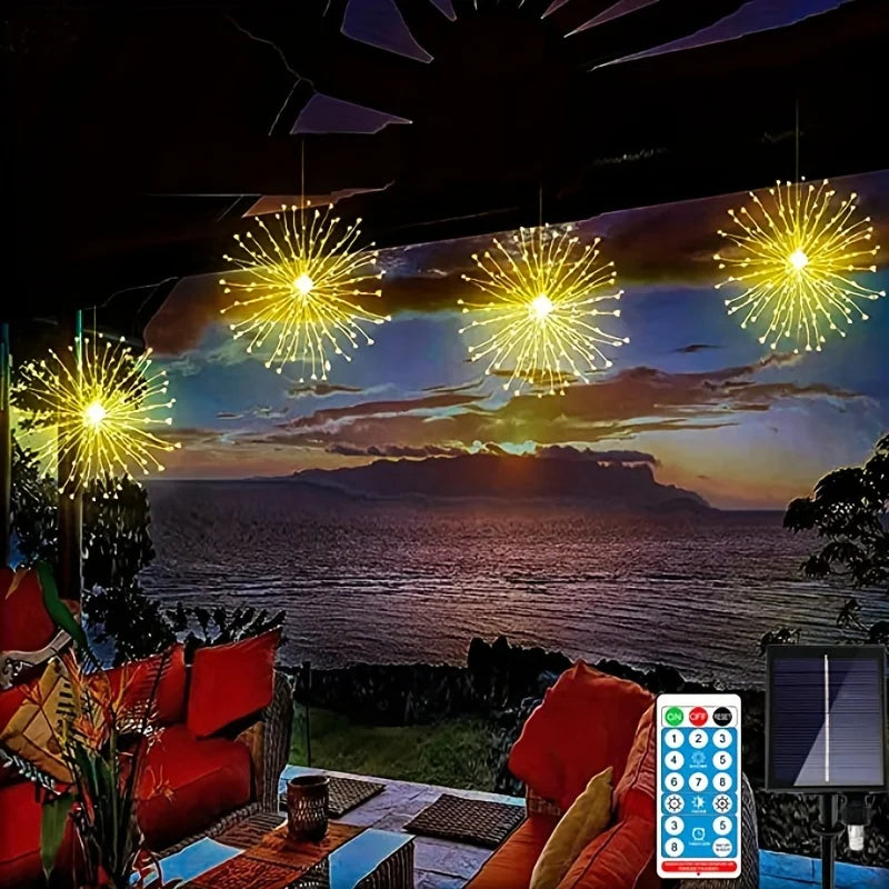 Lot de 4 Lumières Solaires Suspendues
