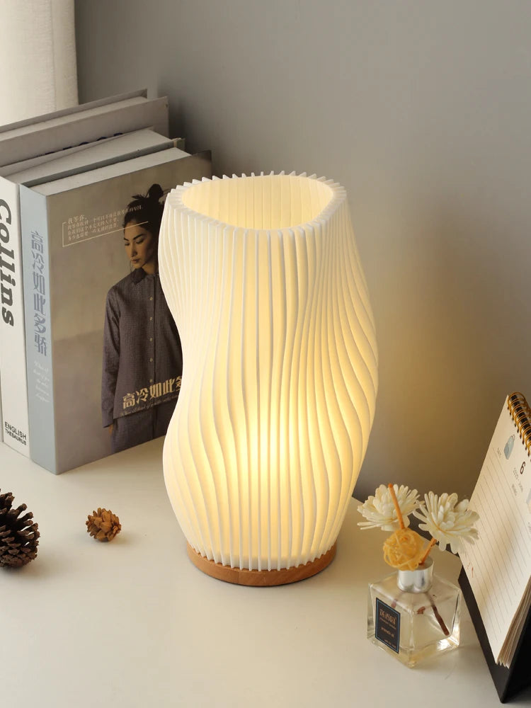 Lampe en bois Art Nordique - Effet Vague