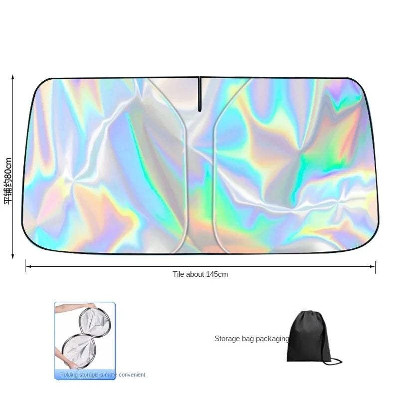 Pare-Soleil Parapluie pour Pare-Brise Avant – Protection Anti-UV, Isolation Thermique et Design Pliable