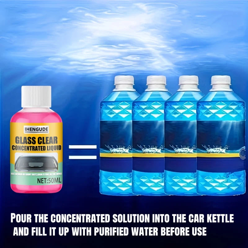 Liquide Concentré de Traitement Hydrophobe pour Pare-Brise – Protection Anti-Pluie, Anti-Buée et Clarté Longue Durée