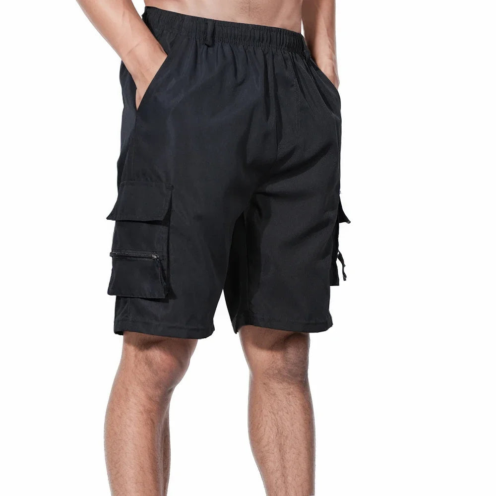 Short Cargo Homme Multi-Poches – Taille Élastique