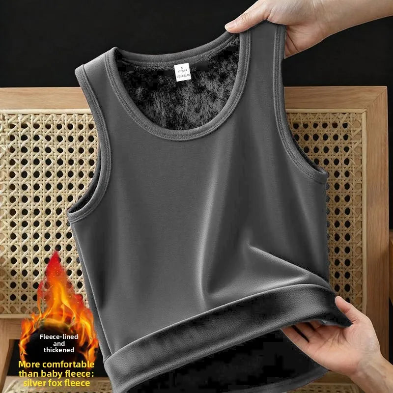 Débardeur Thermique Homme Doublé Polaire Épais & Chaud – Grandes Tailles