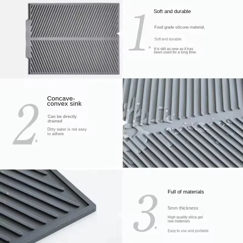 Tapis de Séchage en Silicone Multi-Usage