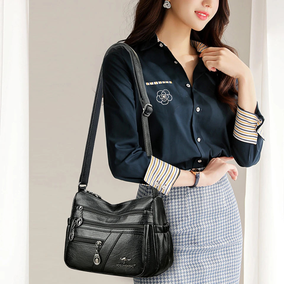 Sac à bandoulière en cuir PU souple