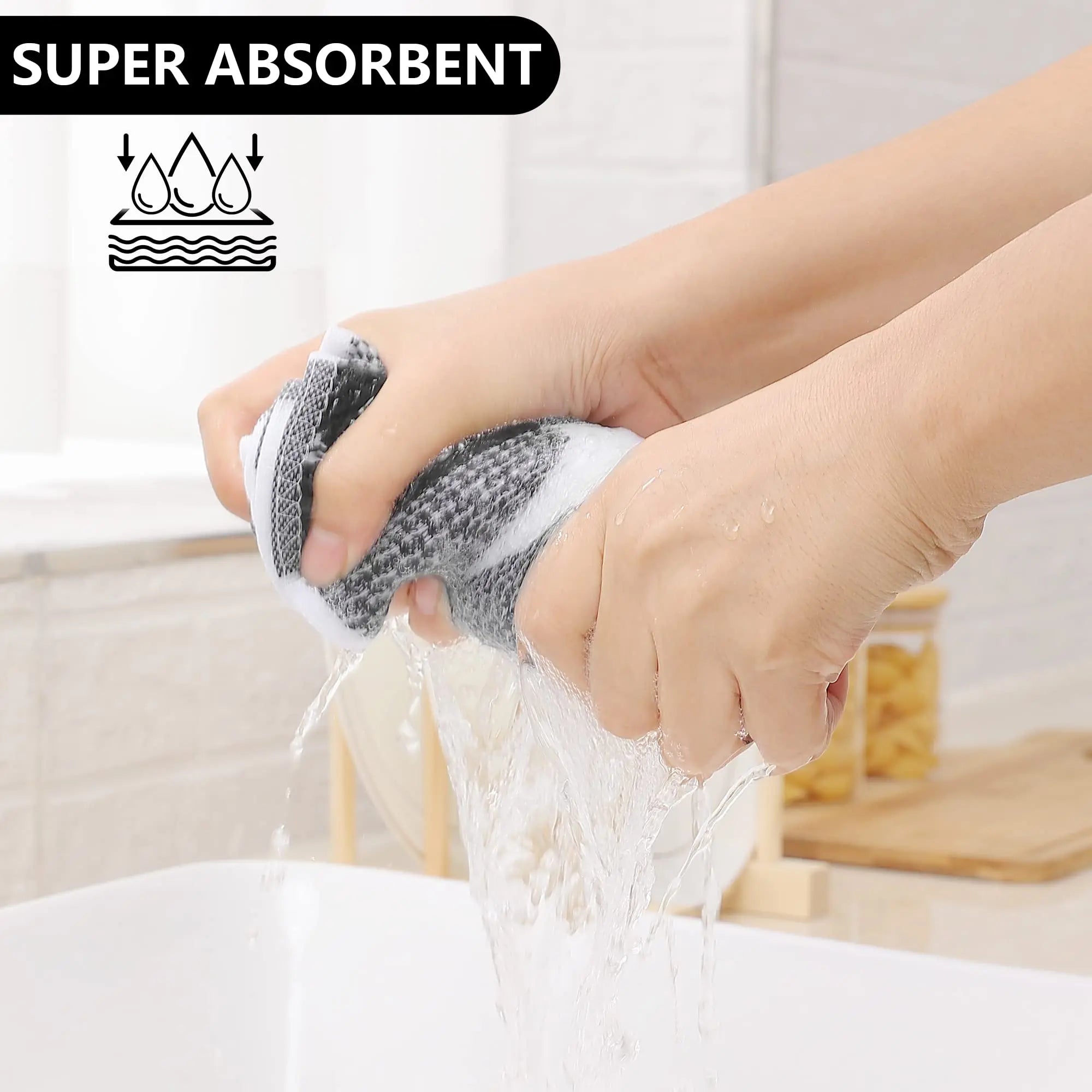 Lot de 6 Torchons 100% Coton