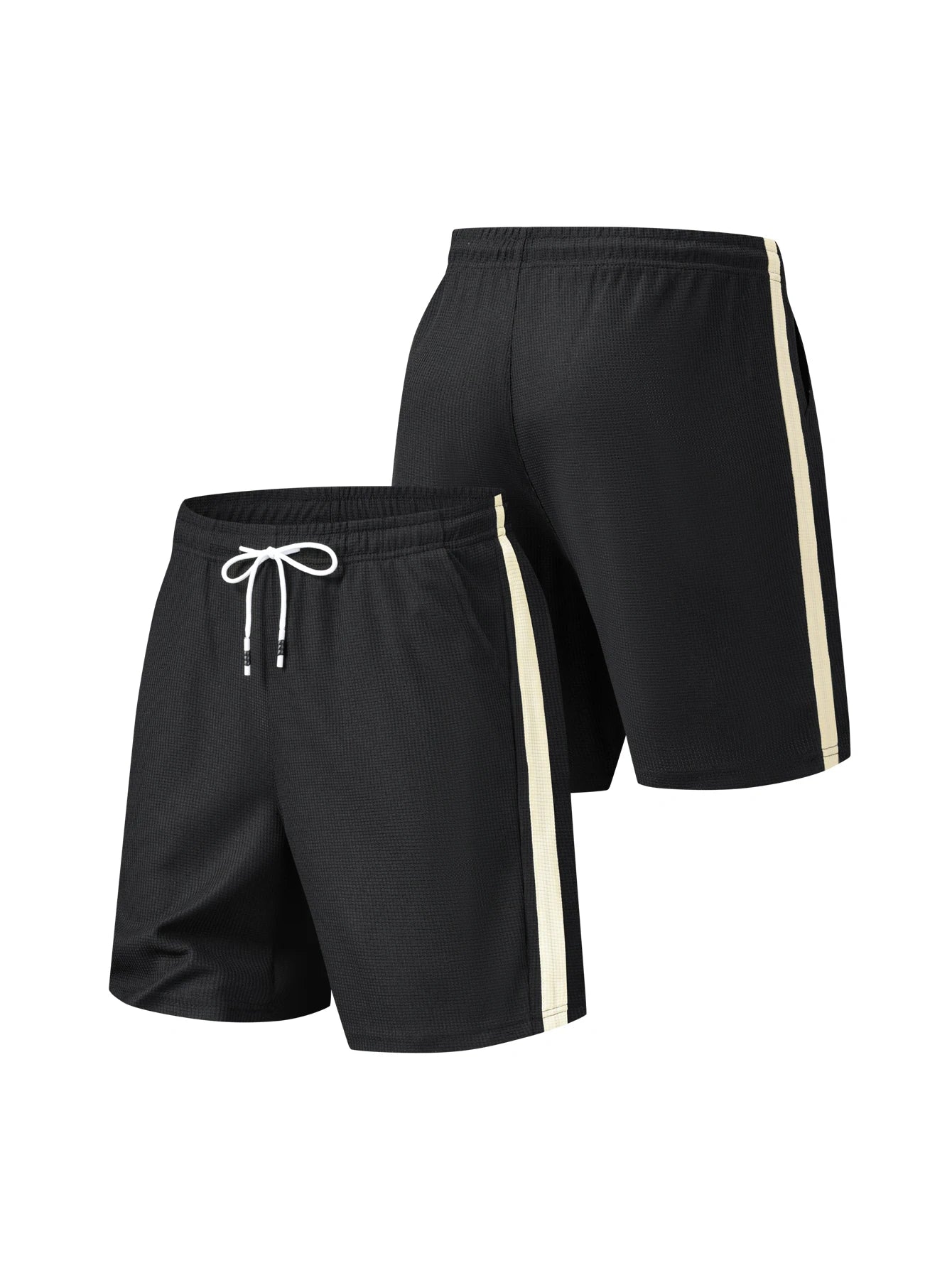 Short Homme Jacquard Respirant Bande Latérale