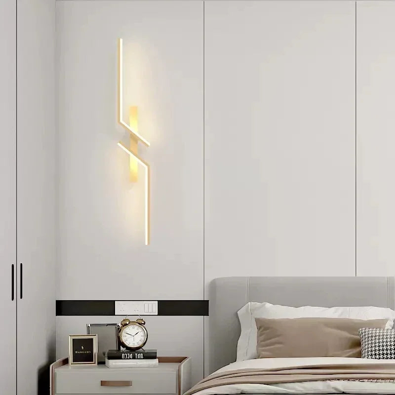 Aplique de Pared LED Moderno Minimalista – Iluminación Decorativa para Dormitorio, Sala de Estar y Pasillo (60/80/100 cm)