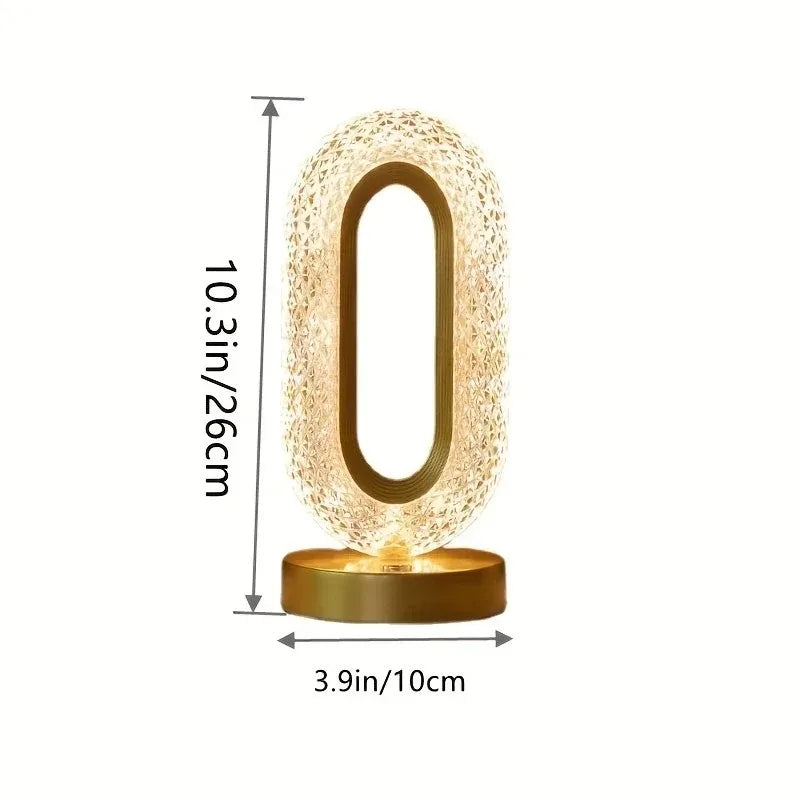 Lampe en Cristal 3D - 3 Couleurs de Lumière & Différentes Luminosités