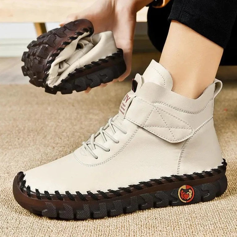 Bottines en similicuir intérieur fourré