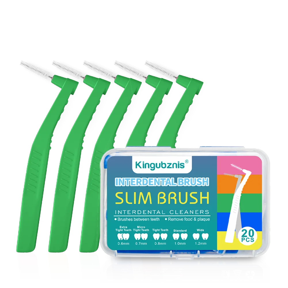 Lot de 20 Brossettes Interdentaires – Poils Souples & Capuchon Anti-Poussière – Nettoyage Dentaire & Appareils Orthodontiques