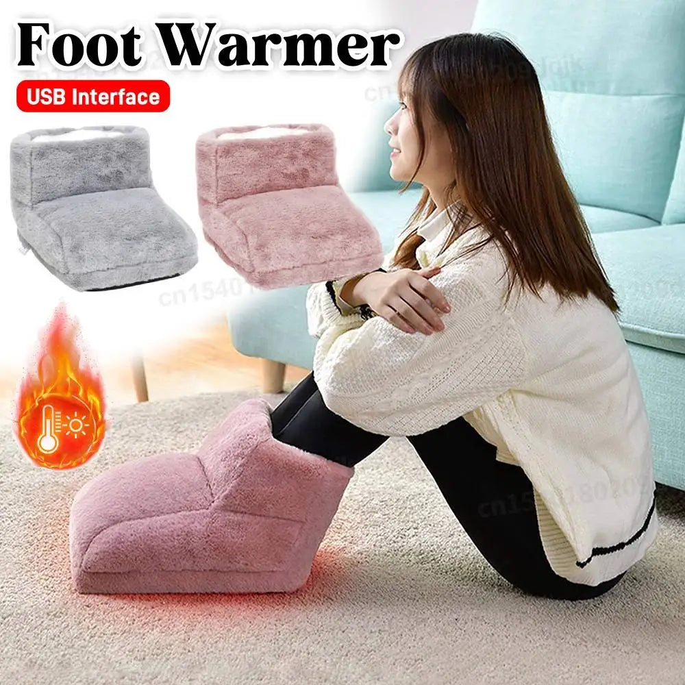 Pantoufles Bottes Chauffantes USB en Peluche Douce
