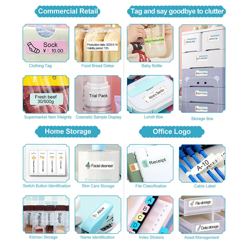 Mini imprimante d'étiquettes portable