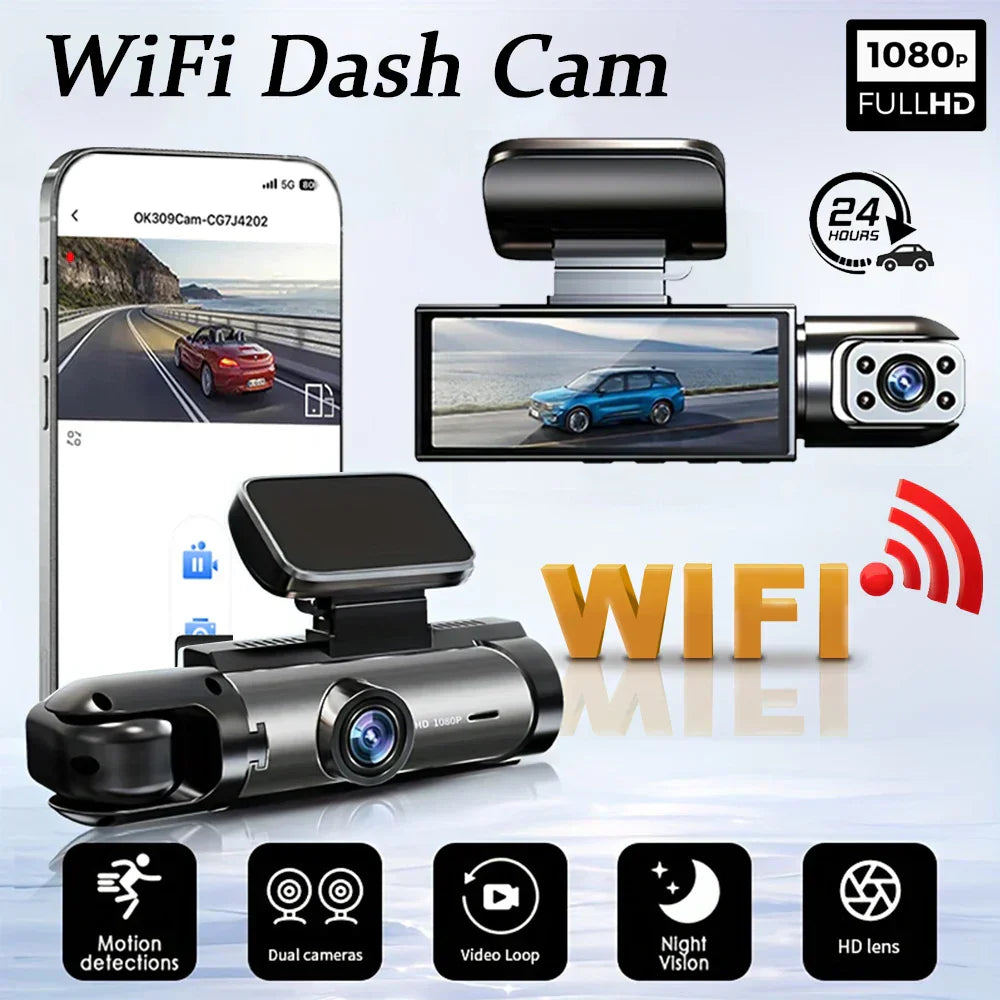 Caméra de Voiture Avant & Intérieur – Full HD + Carte SD 64GB