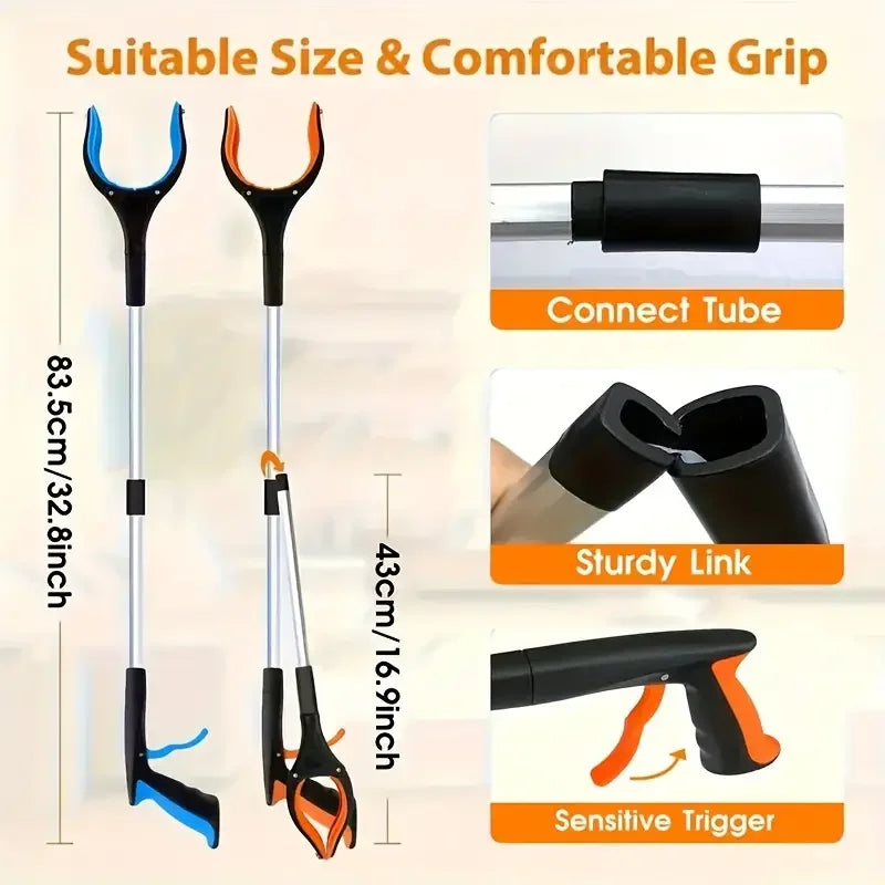 Pinza Recogedora de Objetos de 82 cm para Mayores – Giratoria 360°
