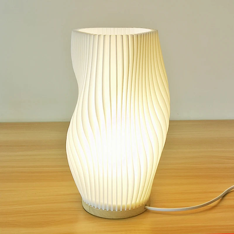 Lampe en bois Art Nordique - Effet Vague