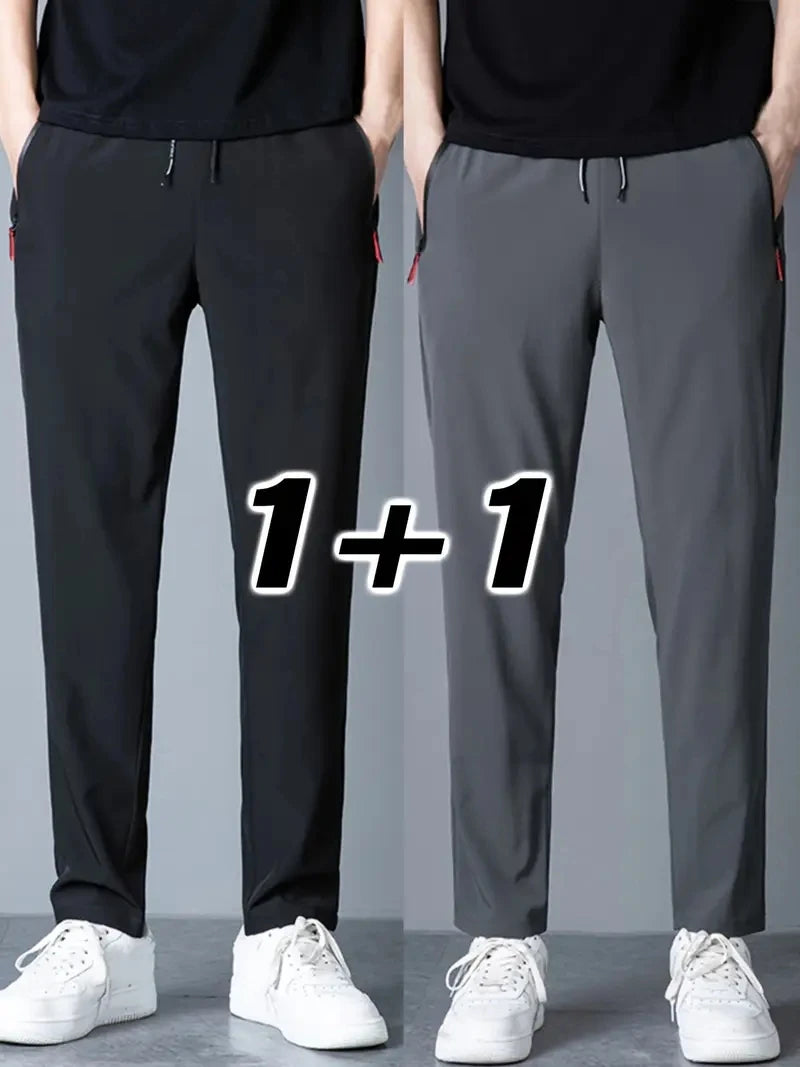 Lot de 2 Pantalons Décontractés Stretch Coupe Droite - Homme