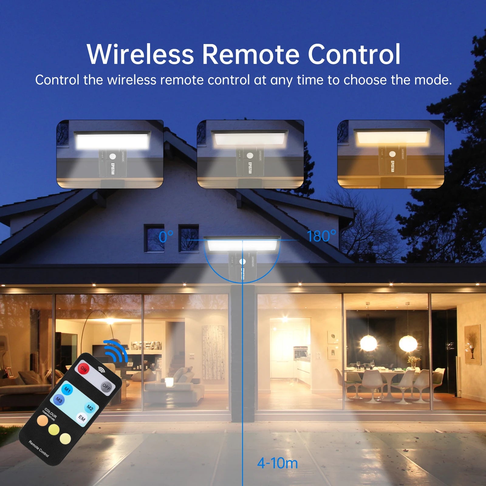 Applique Murale Solaire 90LED à Capteur de Mouvement