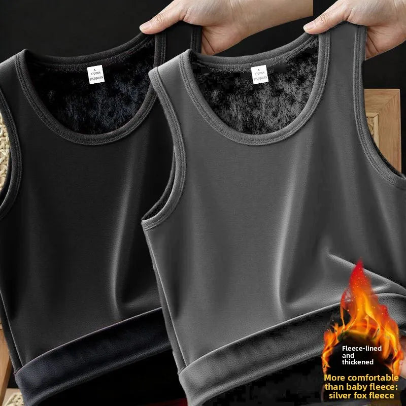 Débardeur Thermique Homme Doublé Polaire Épais & Chaud – Grandes Tailles