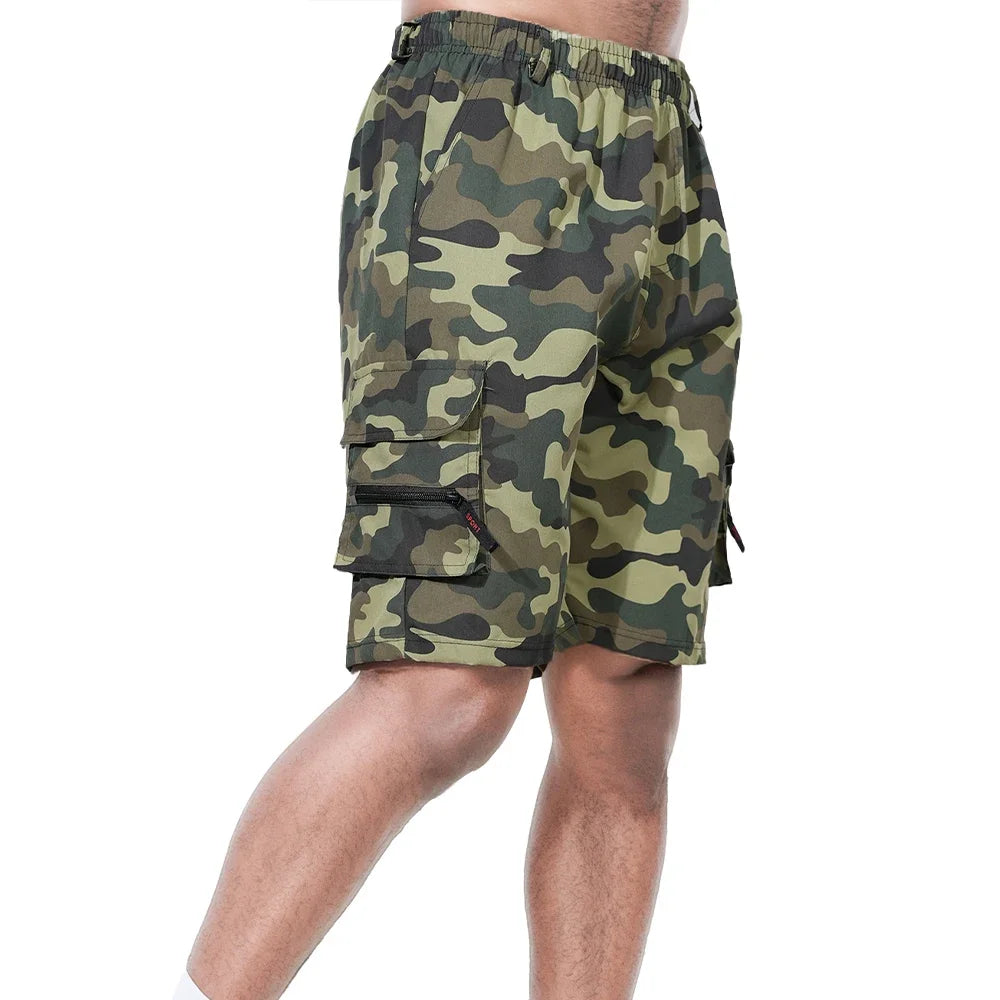 Short Cargo Homme Multi-Poches – Taille Élastique