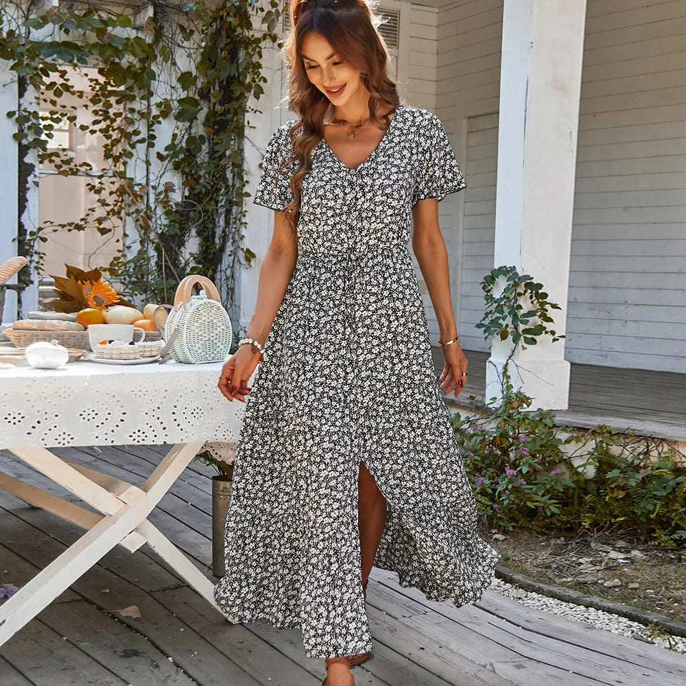 Robes florales vintage pour femme