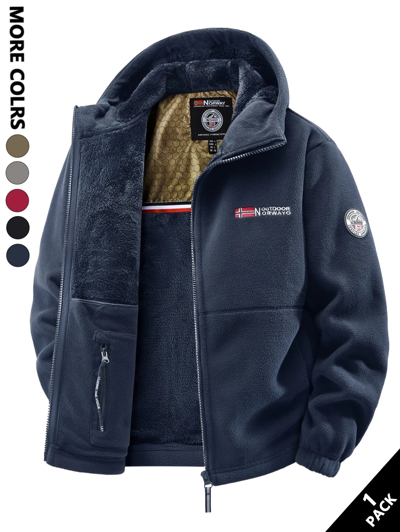 NORWAY - Veste Polaire à Capuche Doublée ULTRA CHAUDE