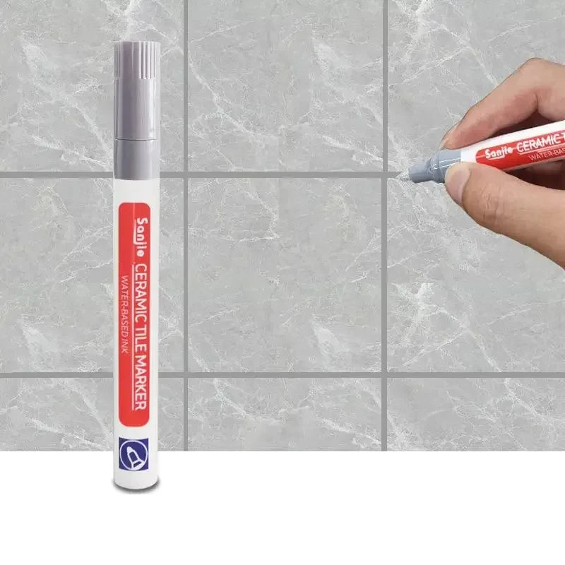 3x Stylo marqueur blanc étanche pour joints de carrelage — retouche mur, sol et salle de bains