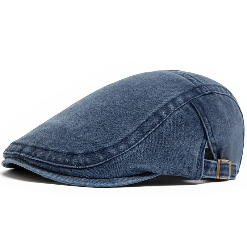 Béret Vintage en Denim Réglable Homme