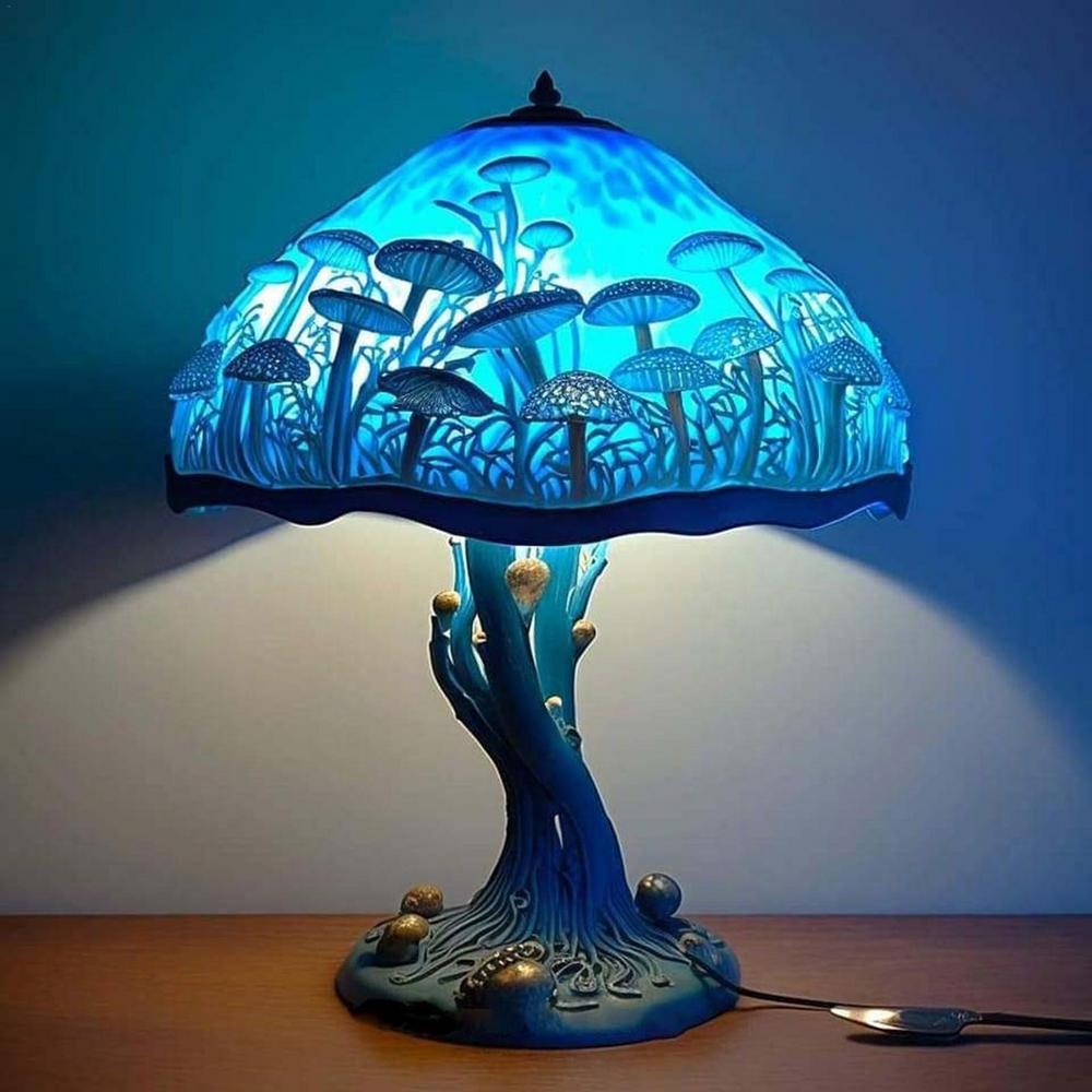 Lampe Décorative en Vitrail Coloré