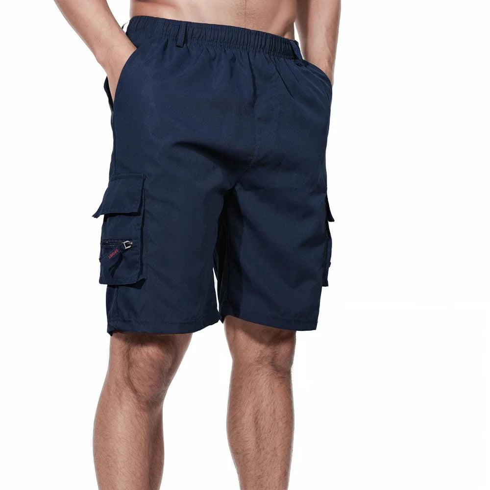 Short Cargo Homme Multi-Poches – Taille Élastique