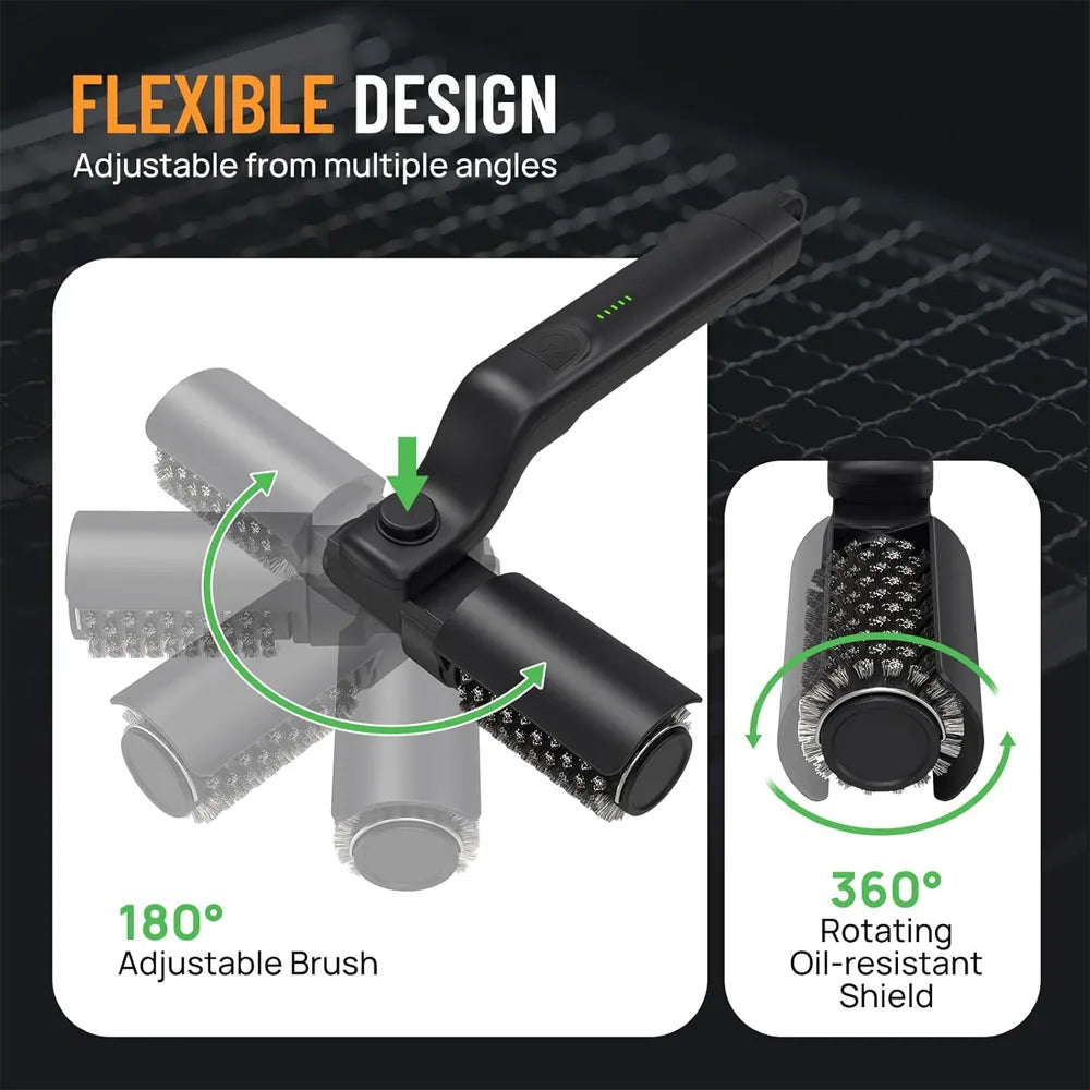 Brosse Électrique de Nettoyage 2 en 1 Grilles BBQ - Rechargeable