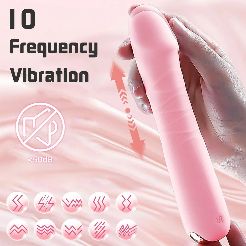 PINKY - Vibromasseur féminin Télescopique - 10 Vibrations