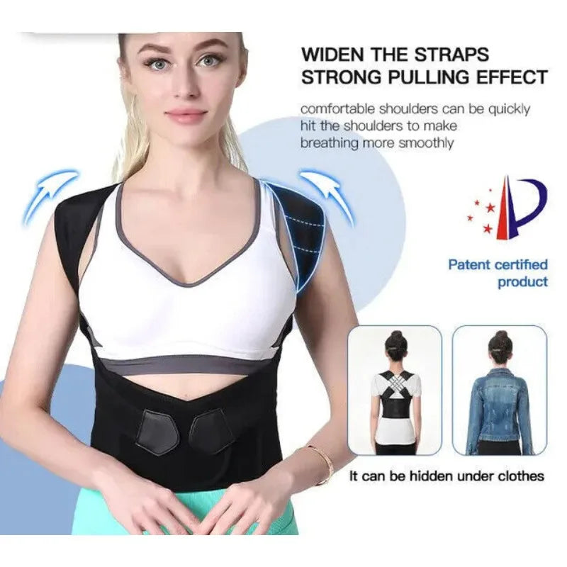 Correcteur de Posture Réglable – Soulage le Mal de Dos