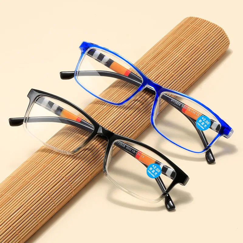 Lunettes de lecture anti-lumière bleue à ressort