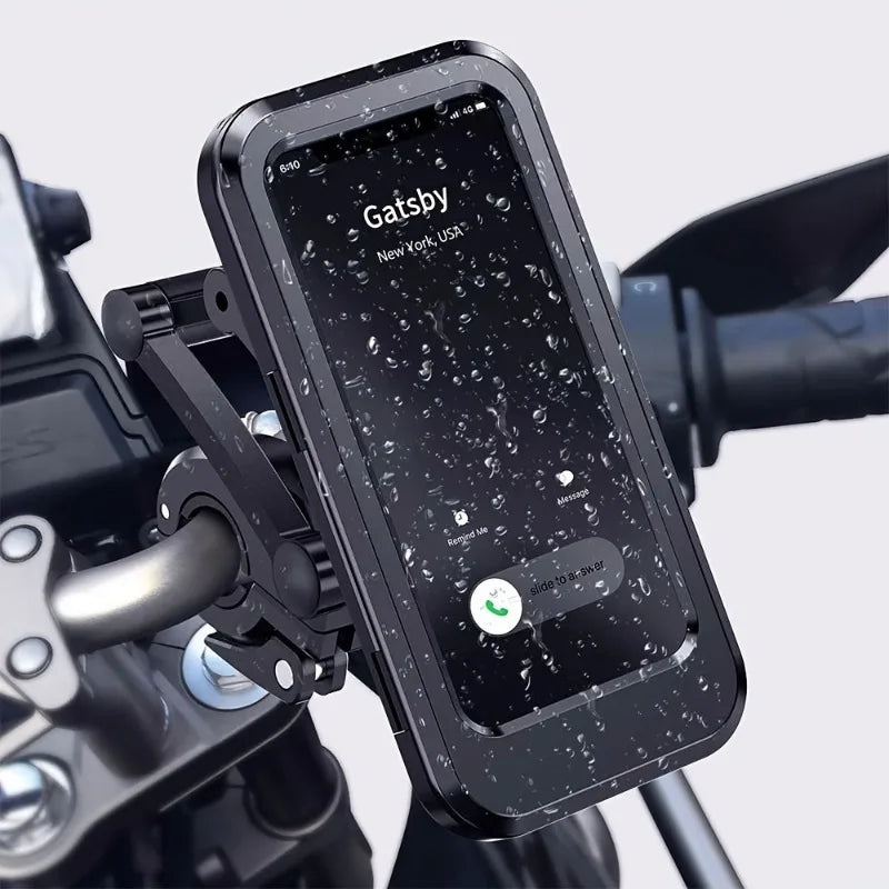 Support Téléphone Étanche Moto et Vélo – Fixation Universelle Rotative 360° pour Smartphone et GPS