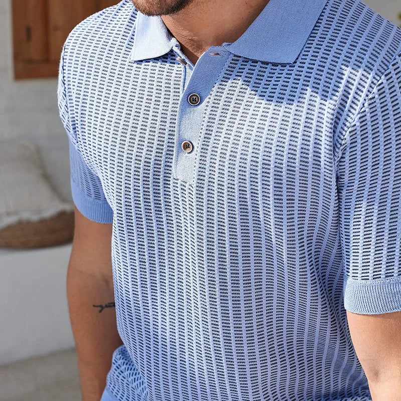 Polo Élégant en Tricot Léger Style Golf Casual - Homme