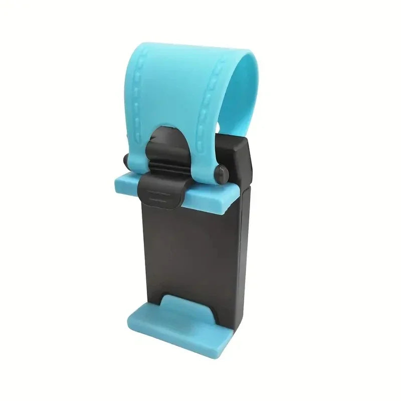 Support Téléphone Universel pour Volant de Voiture – Pince Télescopique Réglable – Maintien Smartphone & GPS