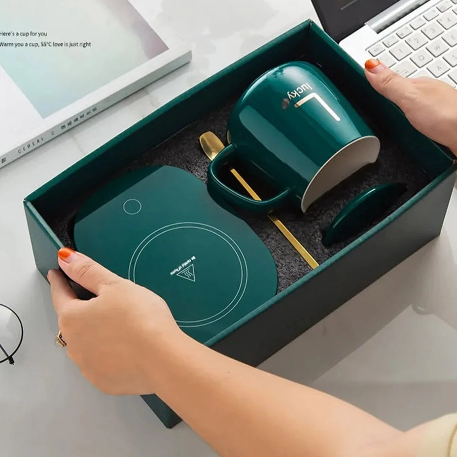 Ensemble Mug + Chauffe Tasse USB